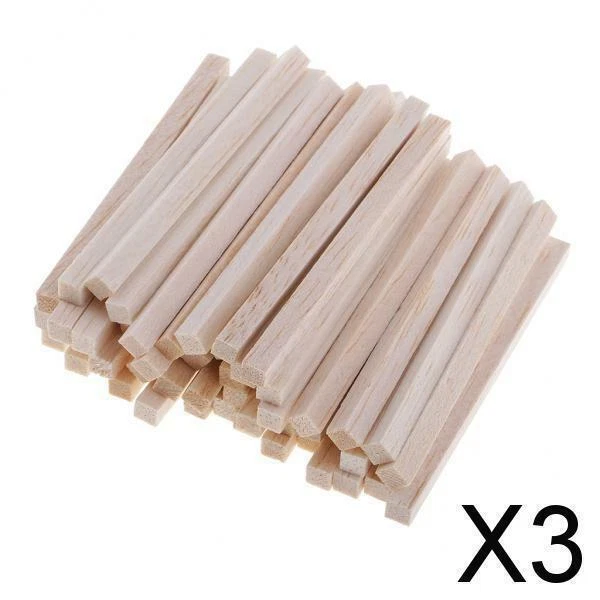 LOT DE 3 chevilles en bois balsa 50 pièces pour bricolage, loisirs