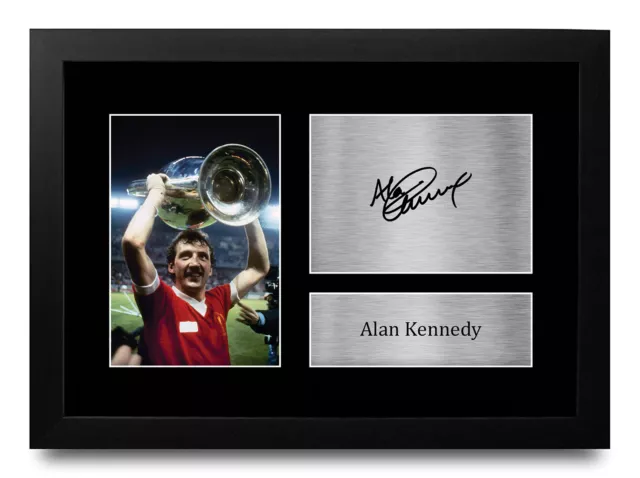 Alan Kennedy Signed Autograph Printed Picture for Liverpool Football Fans - A4