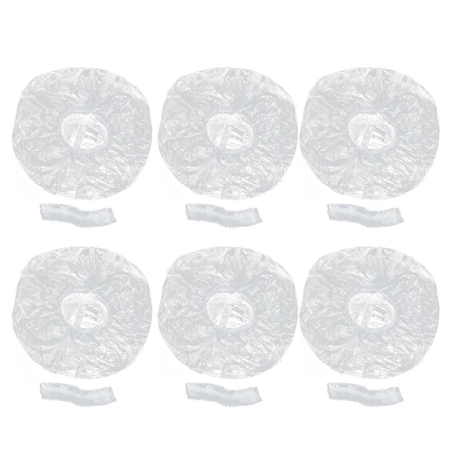 400 un. gorro de baño transparente tapas de ducha impermeables más elásticas