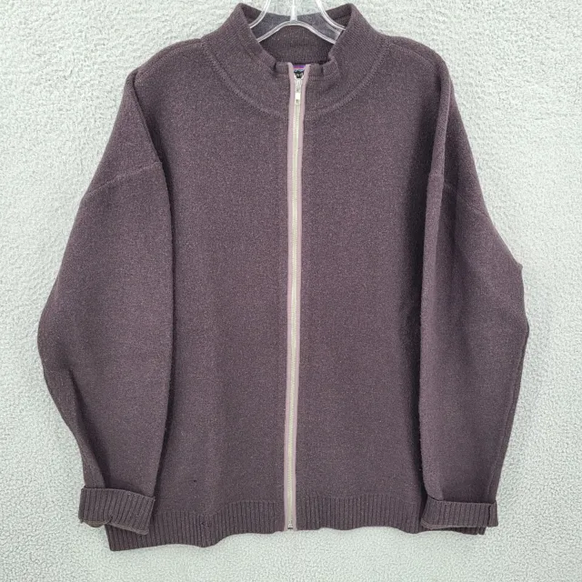 Patagonia Sweater Mens 2XL Brown Boiled Merino Wool Full Zip 51275