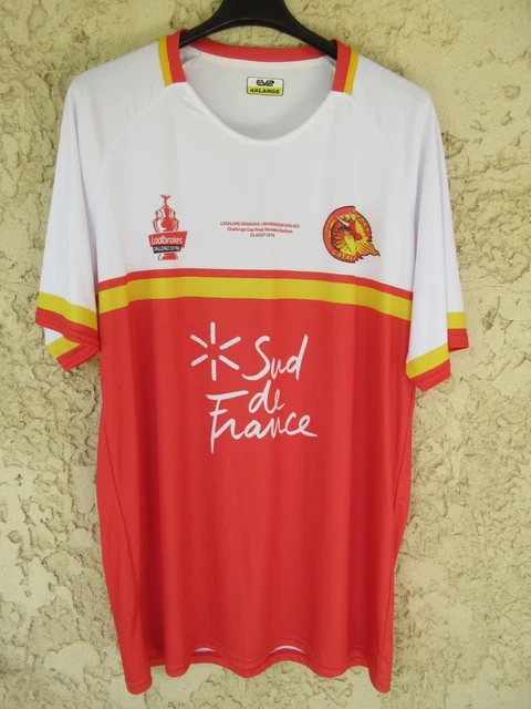 Maillot Rugby Dragons Catalans #13 Vintage - Porté - Taille L