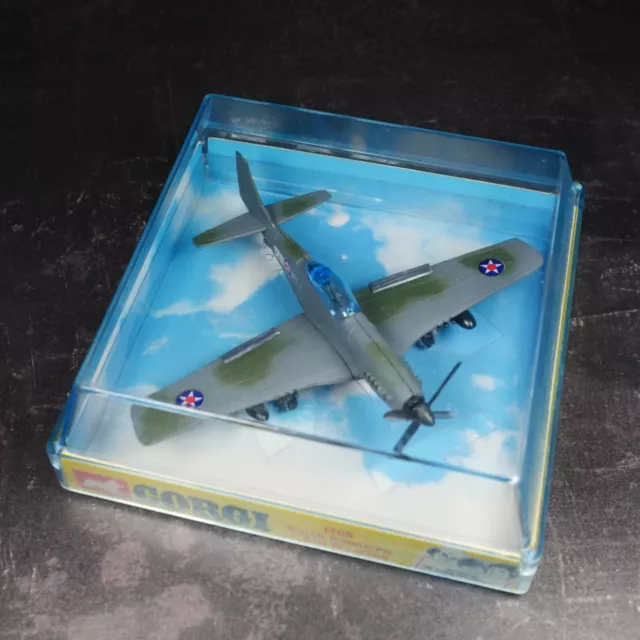 Corgi 1306 Lintoy Hongkong 1972 Nordamerikanisches P-51D Mustang Sehr Guter Flugzeug