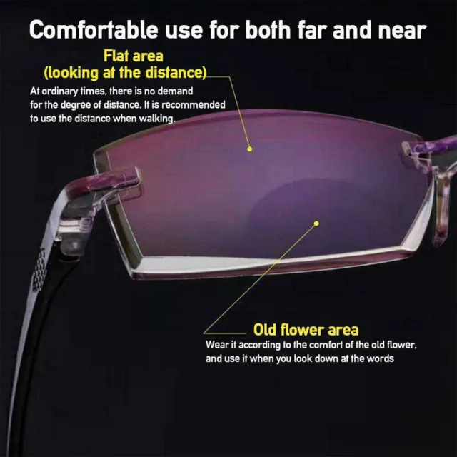 New Fold High Hardness Anti-blue Progressive Far / Near Dual-use Reading Glasses