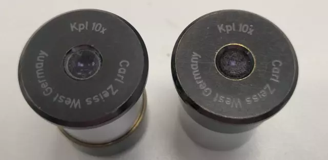 LOT OF CARL ZEISS EYEPIECES Kpl 10X LENS MICROSCOPE PARTS (3p)