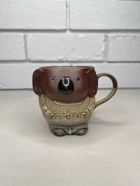 Vintage Gempo Pottery Koala Coffee Mug Cup Australian Native Wildlife - Japan