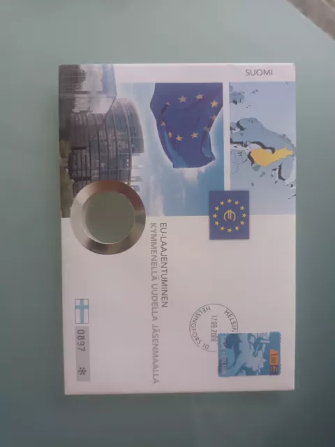 leerer Numisbrief für 2 Euro  Finnland 2004 EU Erweiterung