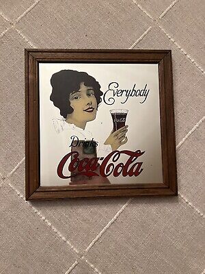 1970's Vintage Coca Cola “everyone drinks coca cola” Mirror