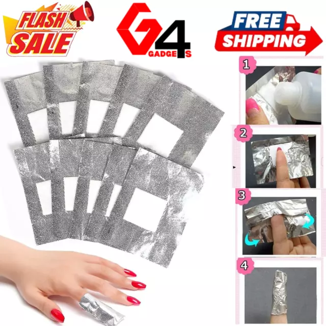 Nail Foil Gel Wraps Polish Remover Soak Off Uv Led Acrylic Removal No Acetone