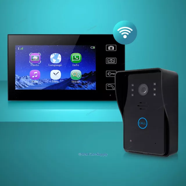 Wireless 7" Video Door Phone Intercom Doorbell Home Security Ir Camera Monitor