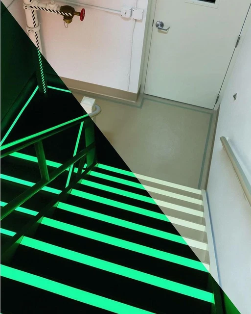 LOT of 30 JOHNSONITE RUBBER FLOOR STAIR TREAD RISER SAFE-T FIRST LUMINOUS 4' 48"