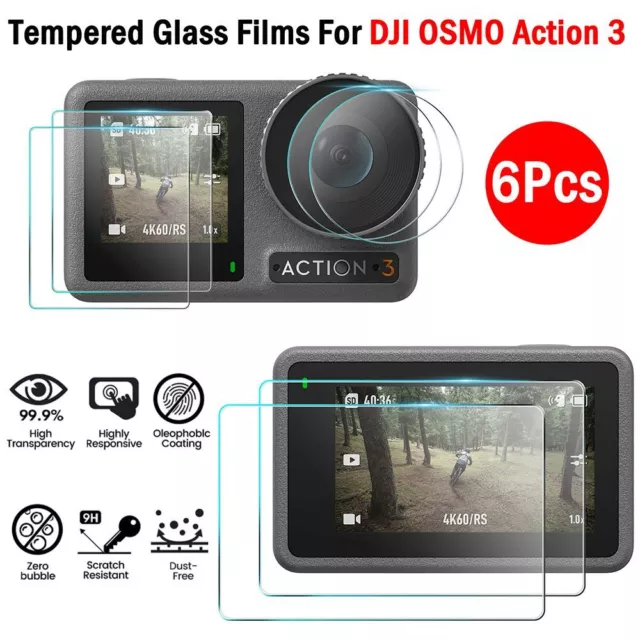 Tempered Glass Protective Films Screen Protector For DJI Osmo Action 3