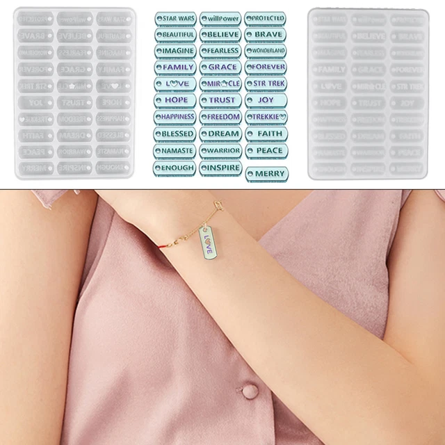 Pulsera molde elástico resistente al calor resistente hágalo usted mismo molde de fundición inspirador