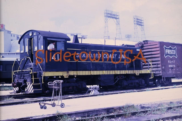 Vtg 1968 Train Slide 41 Seaboard Coast Line Engine Miami FL X3D010