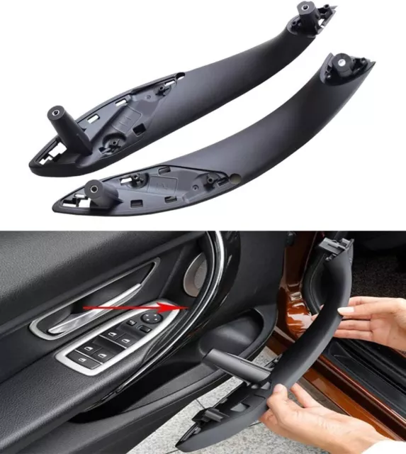 Front Left & Right Handles Inner Trim Door Pull Handle For BMW F30 F34 F35 Black