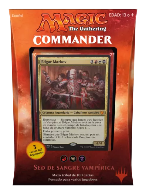 SPANISH Magic MTG 2017 Commander C17 Vampiric Bloodlust Deck The Gathering