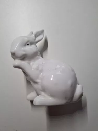 13 cm Figur Hase weiß Keramik Figur Deko TOP