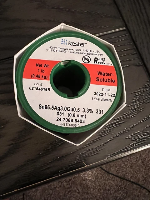 Kester Lead-Free Water-Soluble Solder 24-7068-6403
