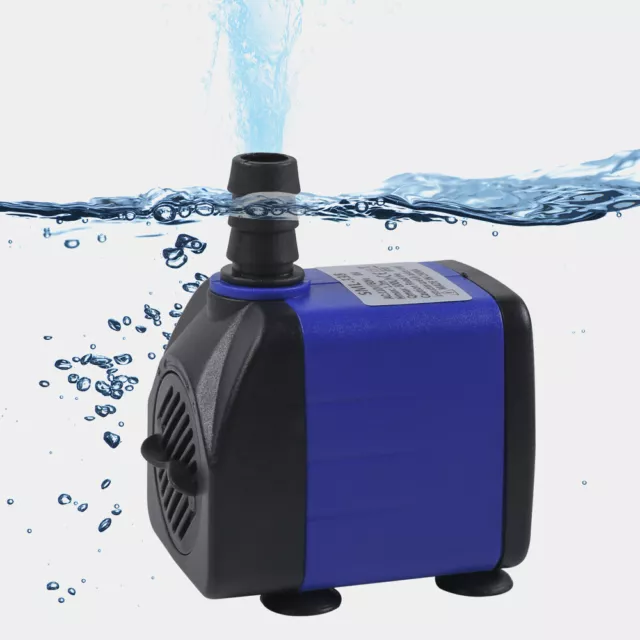 160GPH Aquarium Submersible Water Pump Quiet Hydroponic Fountain Pond Adjustable