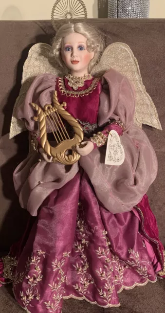 VTG. Franklin Mint by MARYSE NICOLE Porcelain Angel Doll 20 in, LE A1569