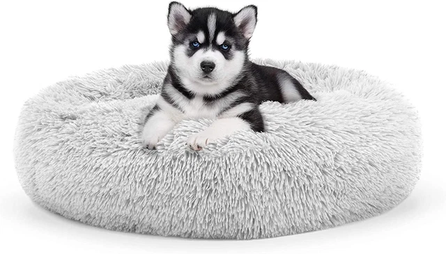 Cat Bed/Small Dog Beds for Small Dogs, 24'' Washable Donut Calming round