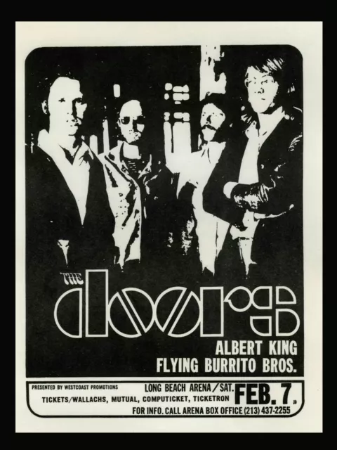 The Doors Long Beach 16" x 12" Photo Repro Concert Poster