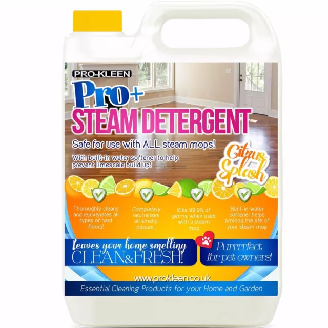 ProKleen Pro+ Citrus Steam Detergent Cleaner Hard Floors Neutralises Odours