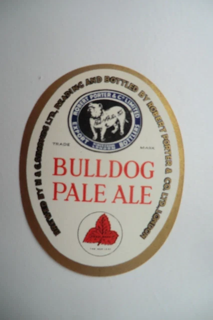 Smaller Mint Simonds Reading Bottled Porter London Bulldog Brewery Beer Label
