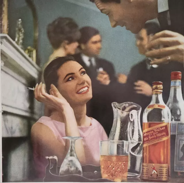 JOHNNIE WALKER SCOTCH Whisky Pretty Woman Party UK Original 1960 ILN 9 ...