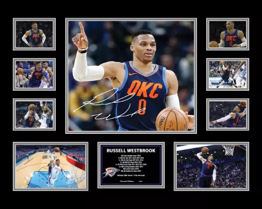 Russell Westbrook 2018 Oklahoma Signed Limited Edition Framed Memorabilia