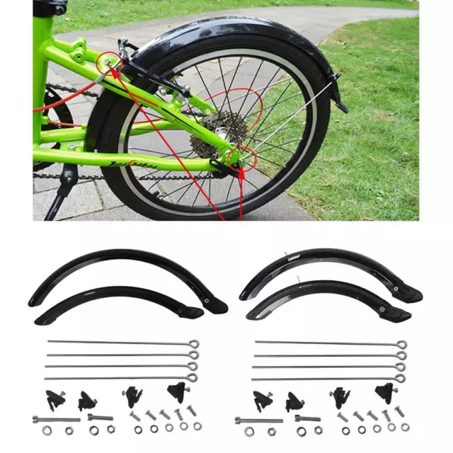 20/14'' Folding Bike Mudguard Front & Rear Bicycles Mud Guard with Mounting