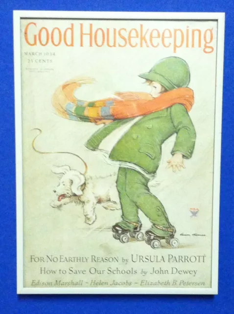 Vintage Good Housekeeping Magazine Cover March 1934 Artist: Jessie Willcox Smith