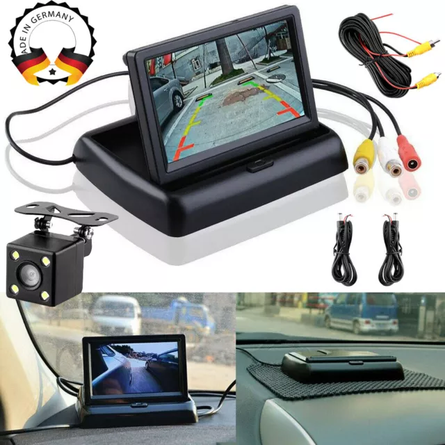 Rückfahrkamera mit Monitor 4.3'' Wasserdicht Nachtsicht Kit Einparkhilfe System