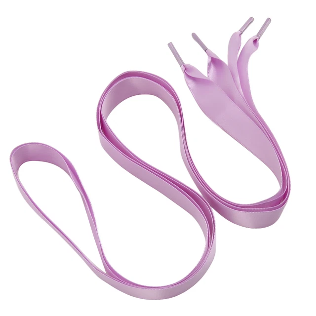 (PURPLE)Lacci In Nastro Di Seta 5 Paia Ampia Applicazione Facile Da Usare Bel
