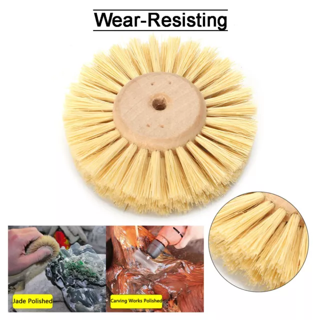 3inch Sisal Grinding Wheel Polishing Brush For Metal Wood Cleaning Deburring