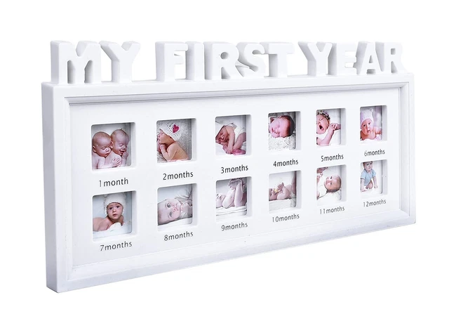 Baby Keepsake Picture Frames My First Year Personalized Photo Frame fo...