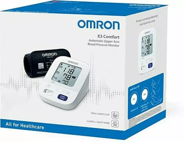 Omron M3 HEM-7155-E WHITE Comfort Upper Arm Blood Pressure Monitor /Brand New