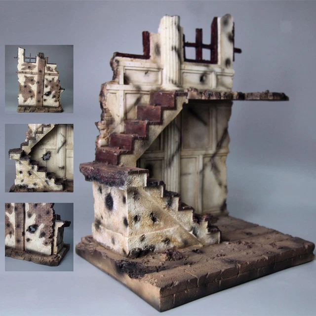 1:12 BUILDING RUINS Model Collector Decor Display Desktop DIY Scenery ...