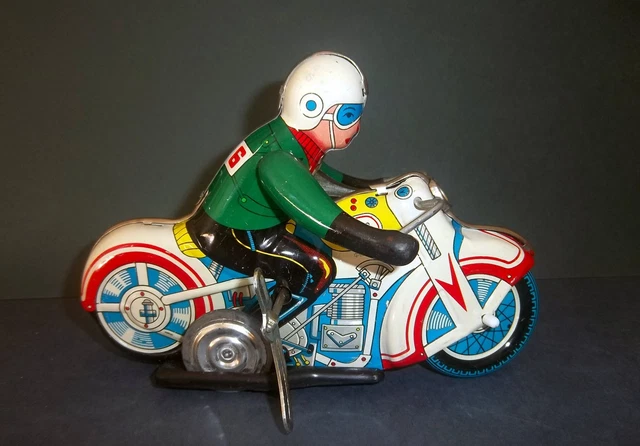 Jouet Ancien Moto Side-car IGRA TEKHNIKA - Tôle Lithographiée - Bon état