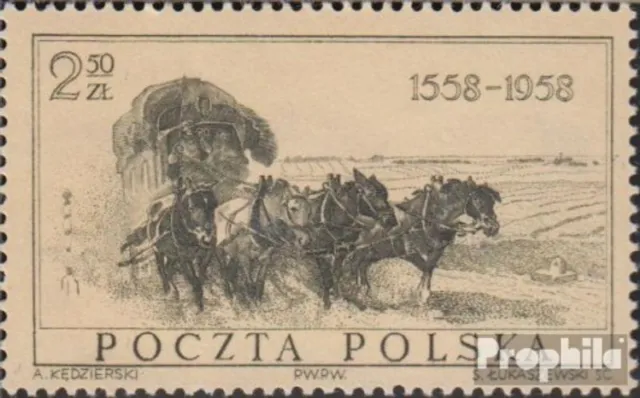 Briefmarken Polen  Mi 1072 mit Falz Pferde