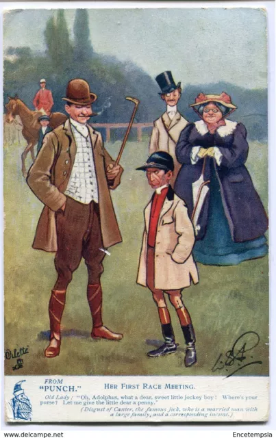 CPA-Carte postale -Royaume-Uni -From "Punch" -Her First Race Meeting - 1907