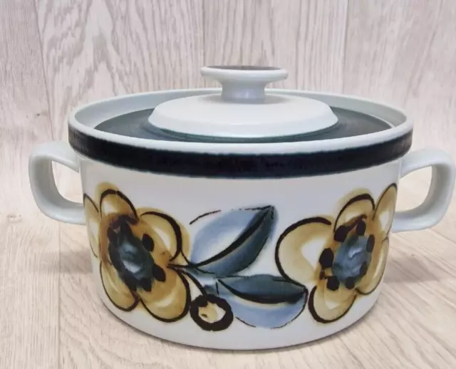 Vintage Ceramic Casserole Dish Tureen- Stavanger Flint Norway Ildfast Dinnerware