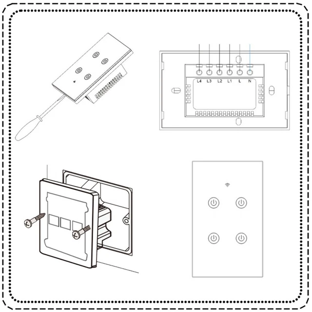 Modern touch light shop switches