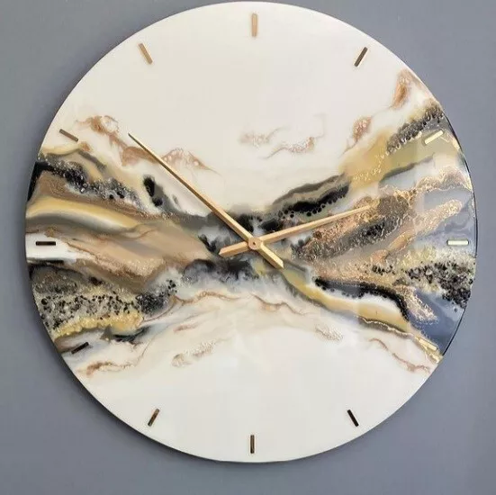 Resin Wall Clock for Home Decor Abstract modern design