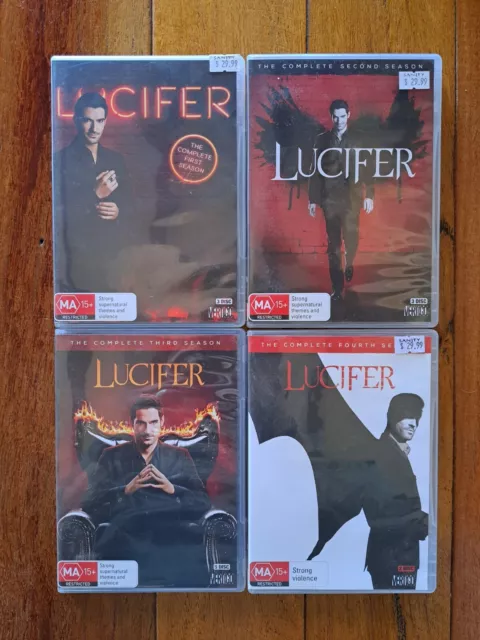 Lucifer Complete Seasons 1 To 4 Region 4 series 1 2 3 4 Thriller Vgc FREE POST