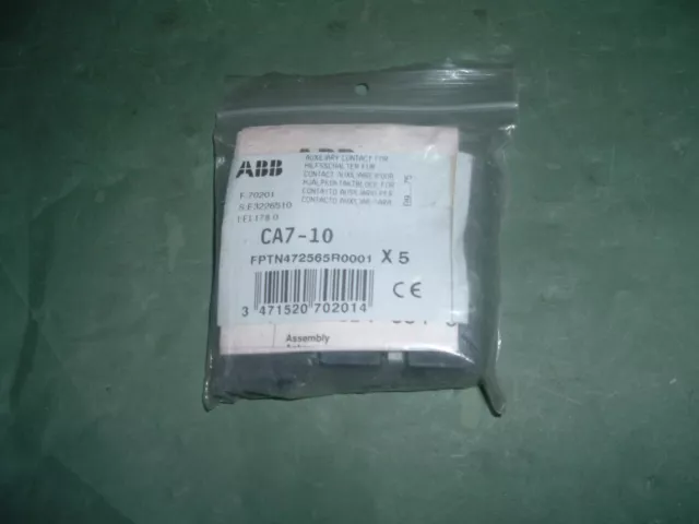 5 X  Abb.. Ca7-10 Auxiliary Contacts  Units As Shown All Brand New Original Pack