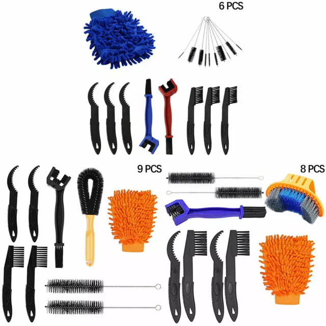 Kit de nettoyage de vélo Brosse de nettoyage Nettoyant de chaîne de vélo