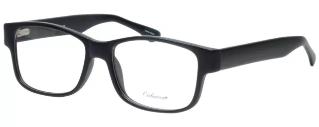 Enhance Mens BIG & TALL EN4075-MBK-60 mm Designer Reading Glasses in Matte Black