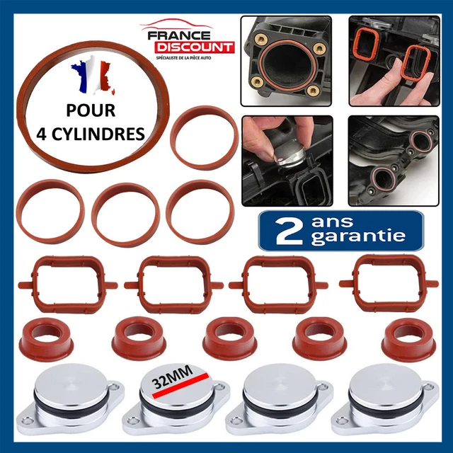 Kit Suppression Clapets Admission 4×22mm Pour BMW M47/M47TU - Compatible E46, E90, E60, X5… | Joints Inclus