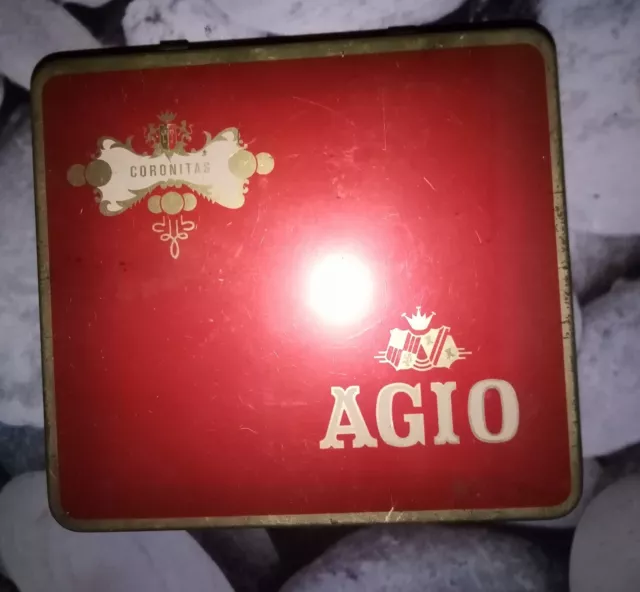Ancienne vintage boites à cigares  Agio coronitas en métal vintage