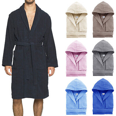 Bianco, S Tasca Frontale e Cintura HomeLife Accappatoio con Cappuccio Uomo e Donna in Micro Spugna di Puro Cotone Accappatoio Unisex da Viaggio a Ingombro Ridotto 100% Made in Italy 